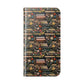 Book Stack Floral Flip iPhone and Samsung Phone Case — Vintage Library Wallet Cover.