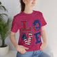 Patriotic Love Unisex Jersey Short Sleeve Tee