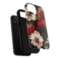 Crimson Noir Tough iPhone Magnetic Cases, Tough iPhone Protector, Stylish Floral Design, Gift for Her, Floral Accessories