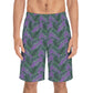 Purple Tropical Bliss Men's Board Shorts (AOP)- (PY)