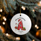 Personalized Christmas Ceramic Ornament with Name, Custom Keepsake Ornament.