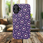 Violet Nova Bloom Stylish Tough Magnetic iPhone Case, Purple Floral iPhone Cover, Durable Cell iPhone Protector, Gift for Her, Mother's Gift