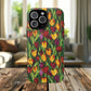 Floral Luminous Whirl Tough Magnetic iPhone Case, Stylish Protection for Everyday Life, Gift for Flower Lovers, Unique iPhone Accessory, Stained Glass iPhone Protection.
