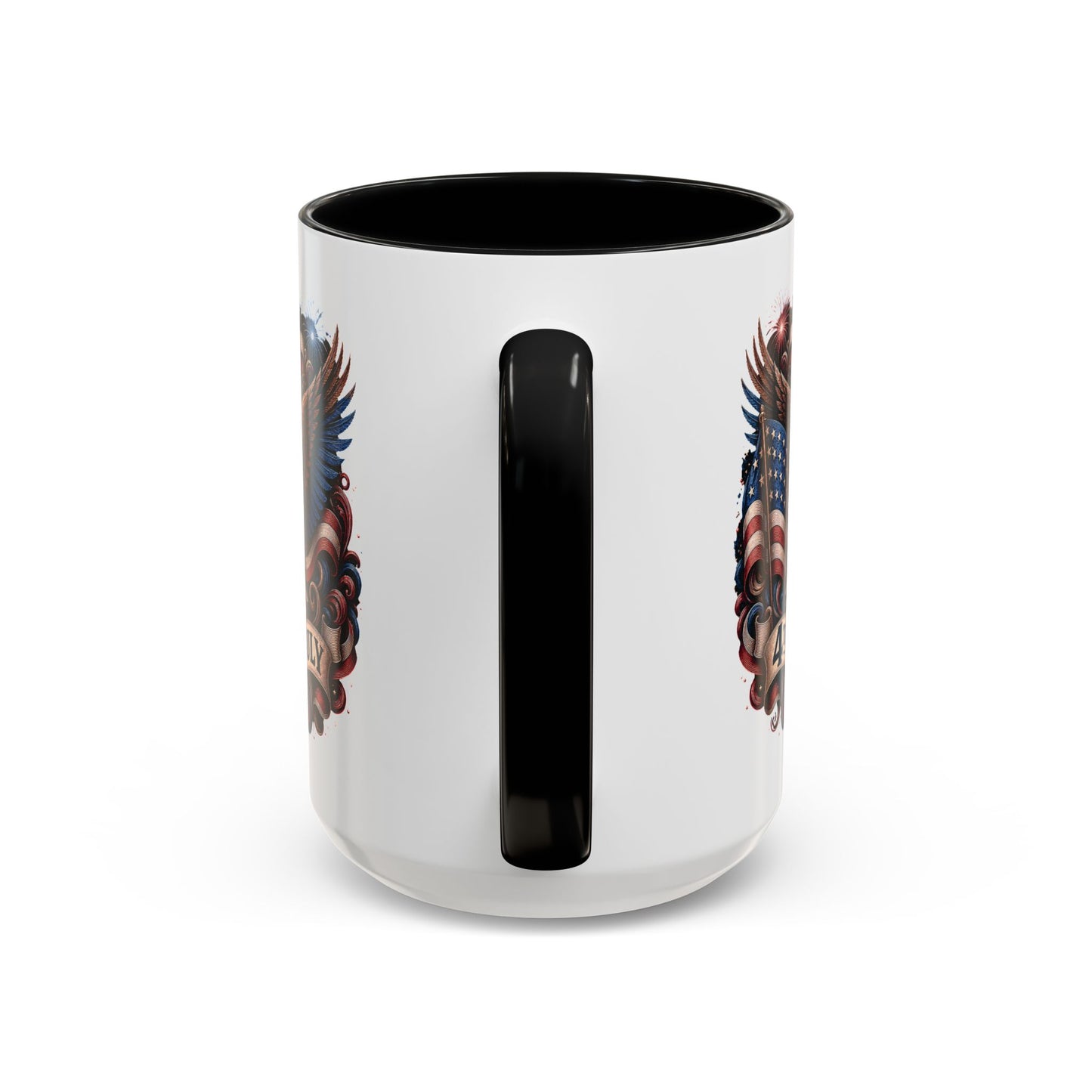 4th of July Eagle Coffee Mug — Patriotic American Flag Accent Mug (11/15oz)