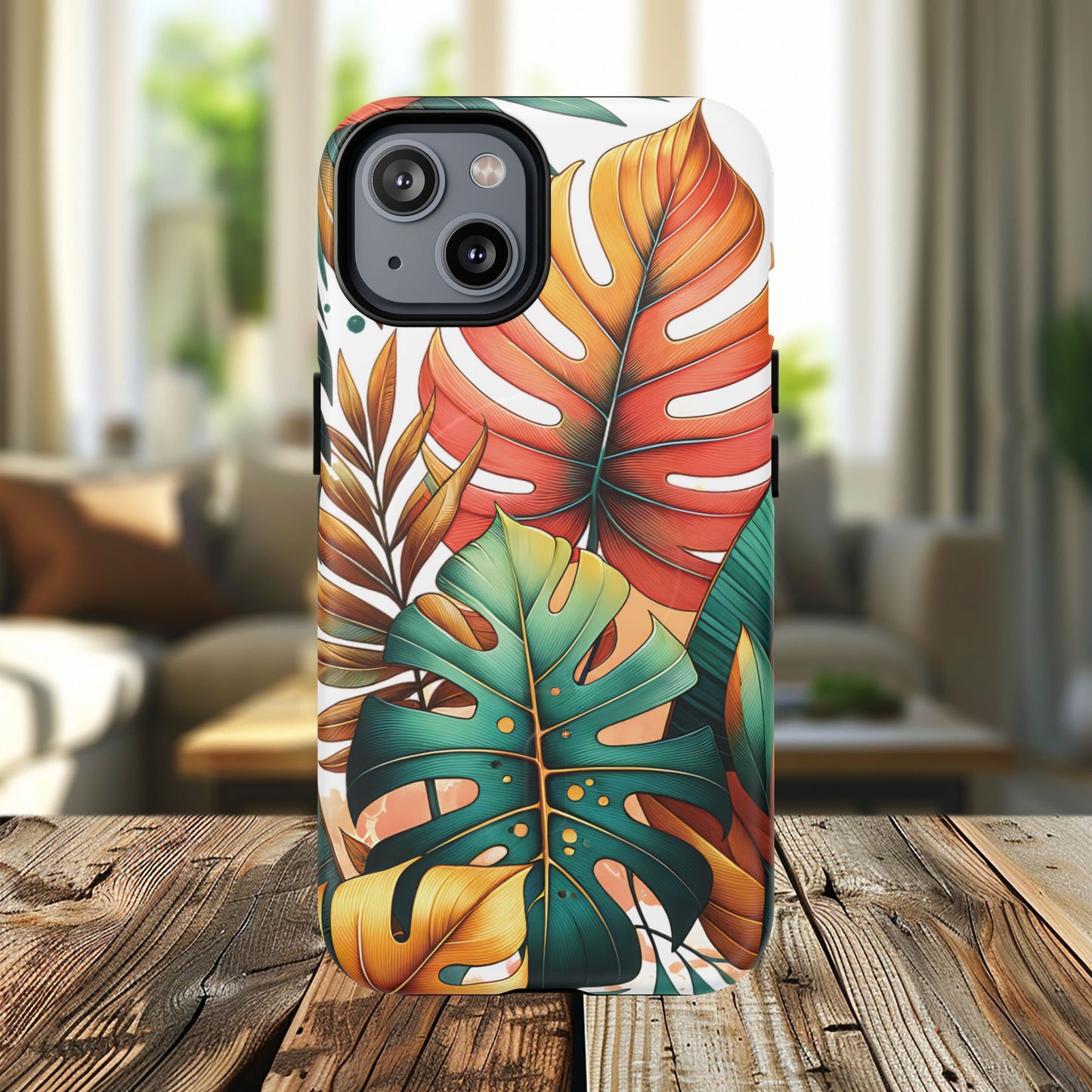 Tropical Monstera Leaf Phone Case - Stylish Tough Magnetic Cases, Floral Protection, Summer Vibe, Gift for Nature Lovers, Trendy Mobile Accessories