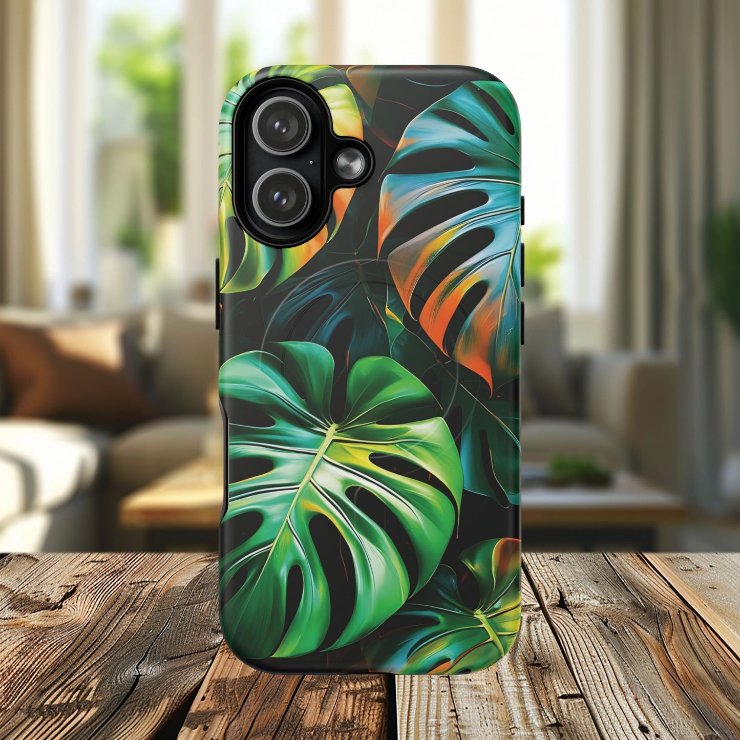 Tropical Leaf Phone Case | Tough Magnetic Cases, iPhone Accessories, Gift for Him/Her, Phone Protection, Summer Style, Trendy Design