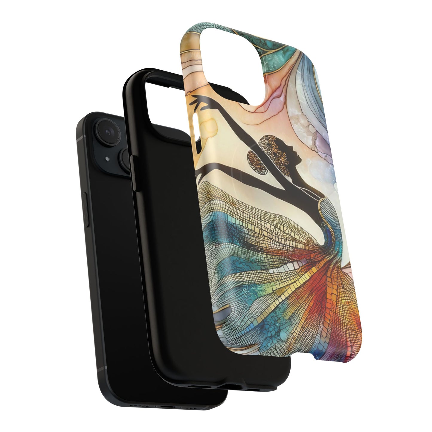 Artistic iPhone Case with Dancer Design, Tough Magnetic Case, Unique Gift for Dancers, Colorful iPhone Cover, Stylish Accessory.