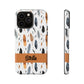 Personalized Whispering Feathers Samsung, Google Pixel and iPhone Case, Custom Name Case.