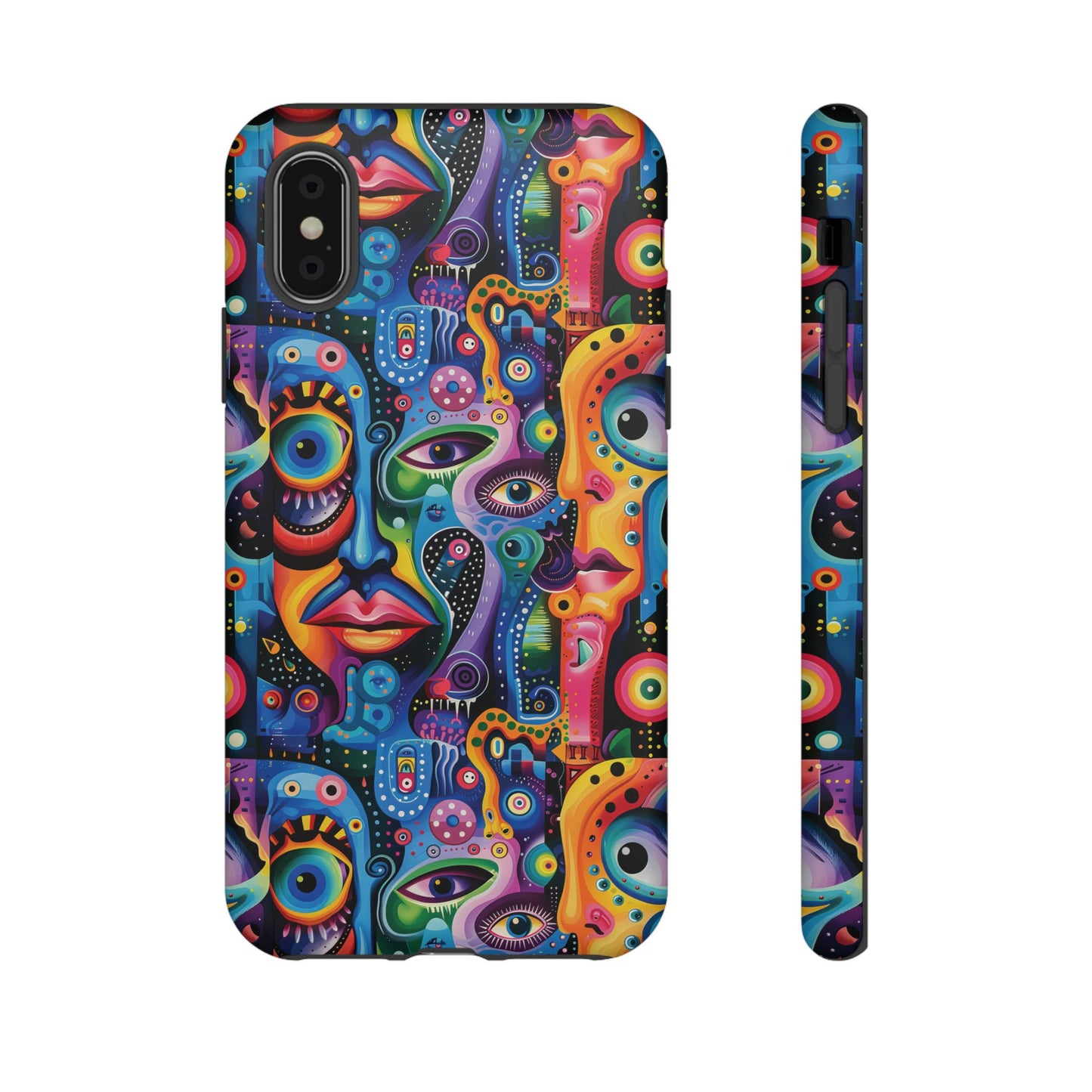 Psychedelic Visions Colorful Art iPhone Case - Tough Cases with Vibrant Abstract Design