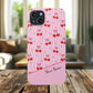 Personalized Cherry Blossom Dreams Flexi Case — Pink Retro Cherry iPhone® 7/8, 11, 12, 13, 14, 15, 16, 17, X/XS, SE, XR, Mini, Pro, Pro Max, Plus Cases.