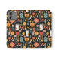 Whimsical Feline Garden iPhone and Samsung Flip Cases