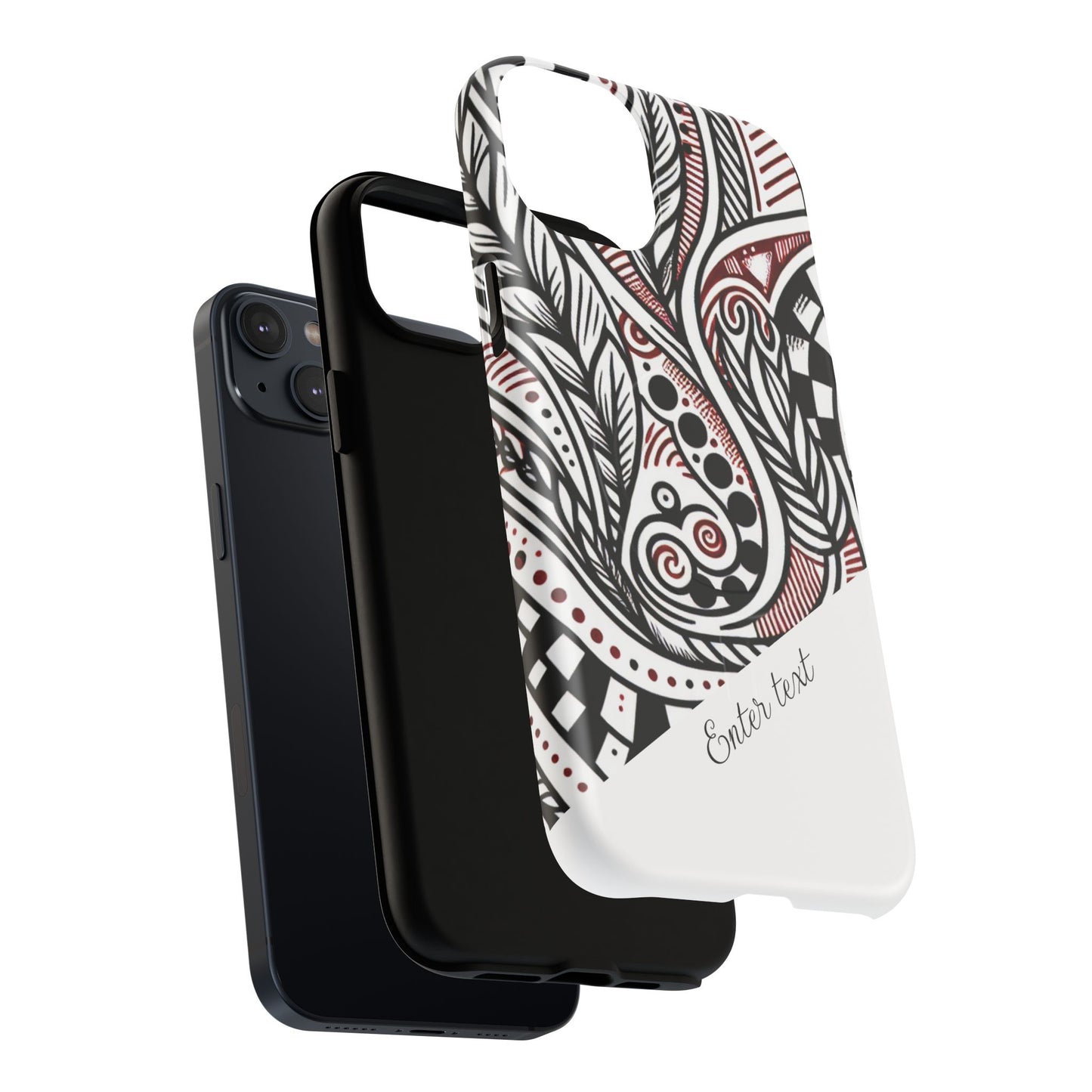 InkWhirl Fusion Stylish Tough Magnetic iPhone Case,  Unique Design, Gift for Him/Her, Trendy Accessory, Artist Collaboration, Durable Protection,Magsafe iPhone case