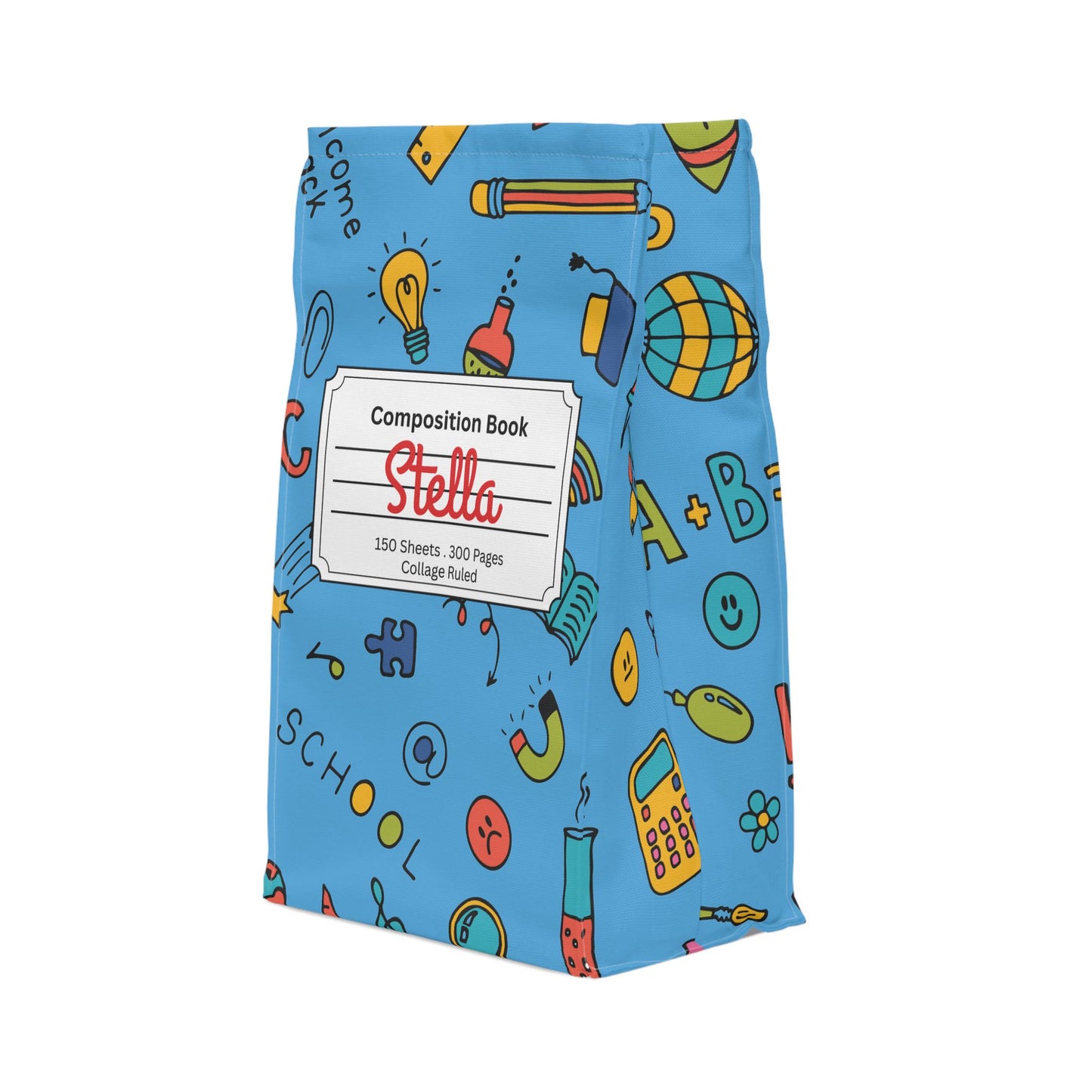 Custom Classroom Couture Composition Book Inspired Stylish Polyester Lunch Box for Kids - Perfect for School, Picnics, or Snacks | Personalized ABC Design, Back to School, Family [...]