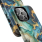 Ocean Quartz Luxe Marble Pattern Tough Magnetic iPhone Case, Phone Accessories, Luxury Gift, Durable iPhone Cover, Unique Design for iPhone Users.