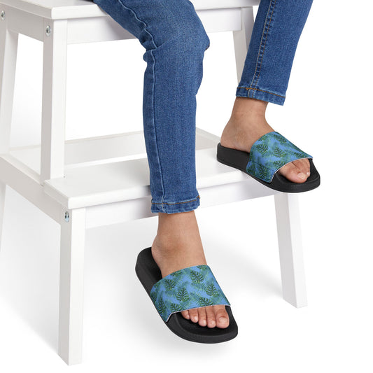 Tropical Bliss Blue Youth Removable-Strap Sandals