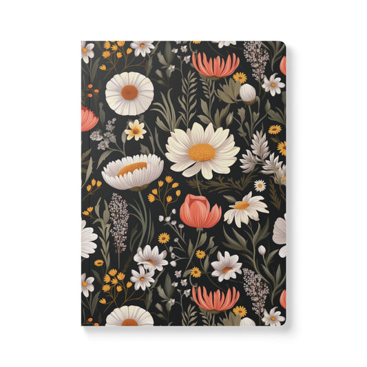 Blossom Elegance: Noir Garden Softcover Journal (With Inside Prints)- (PY)