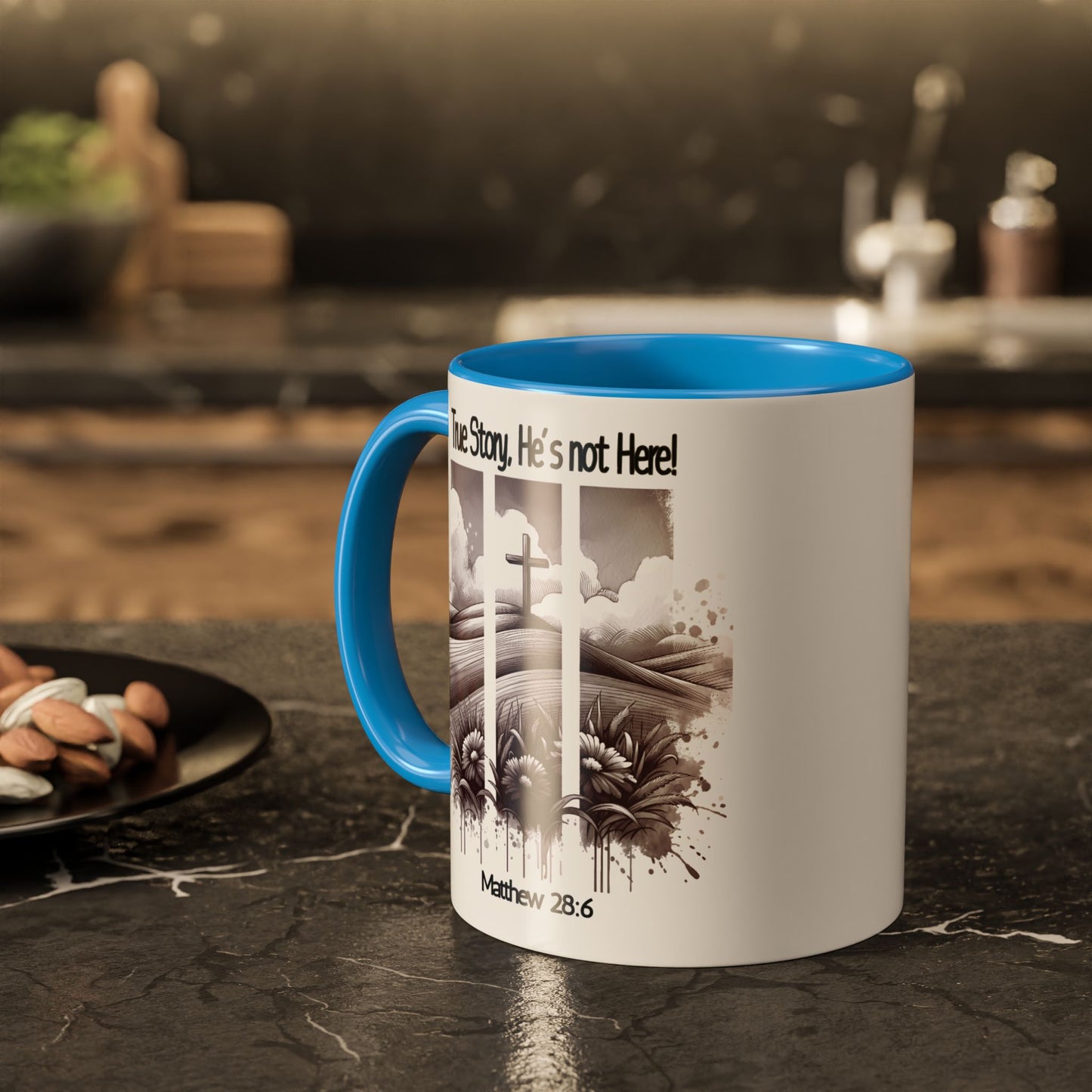 Inspirational Religious Mug - True Story, He's Not Here! (11oz or 15oz)