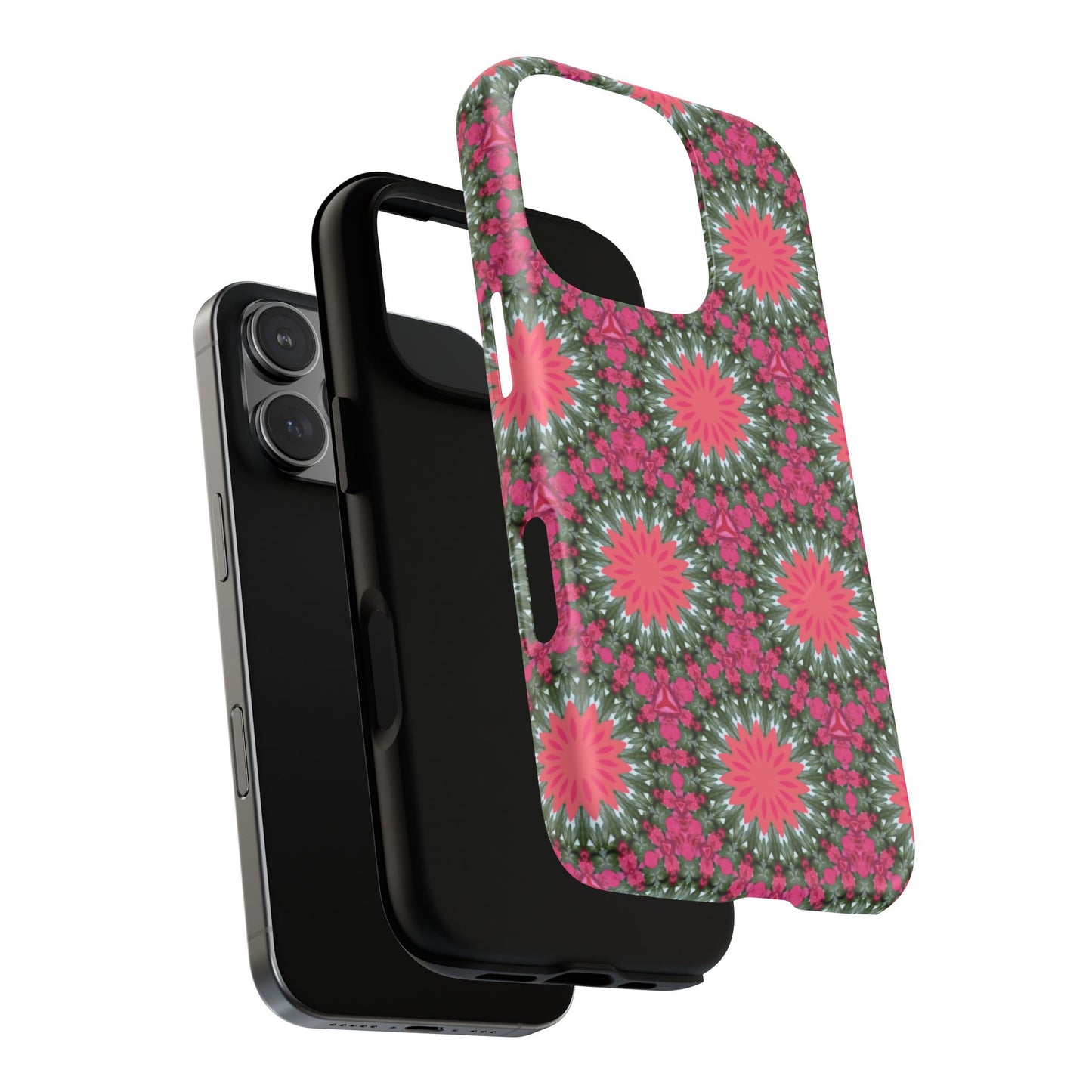 Floral KaleidoBloom iPhone Case, Tough Magnetic Cases, Floral iPhone Cover, Stylish Tech Accessory, Durable Design, Vibrant Gift Idea
