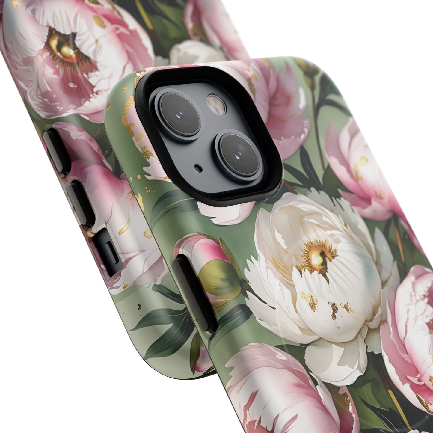Floral Peonies Tough Magnetic Phone Cases, Durable Floral Phone Cover, Chic Flower Case, Stylish Phone Protector, Gift for Her