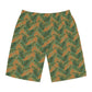 Brown Tropical Bliss Men's Board Shorts (AOP)- (PY)