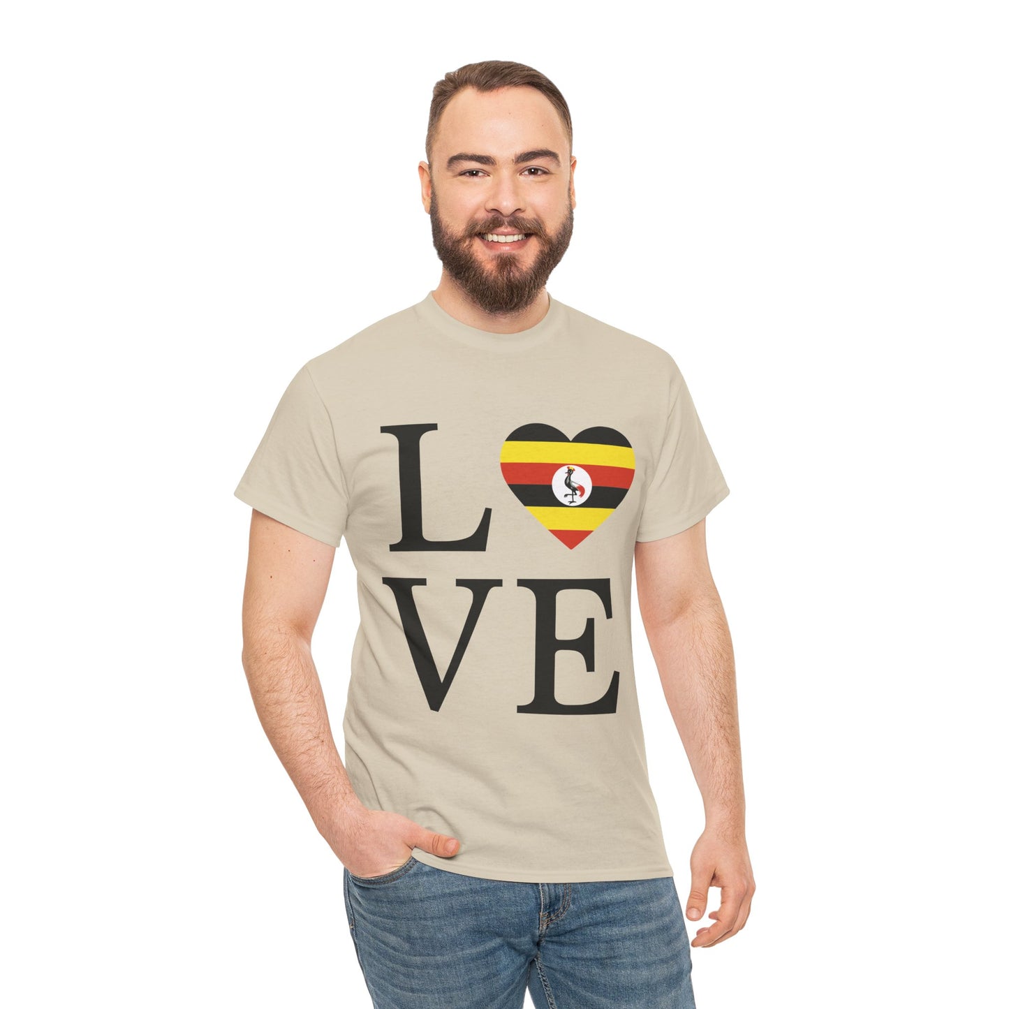 LOVE UGANDA Unisex Heavy Cotton Tee