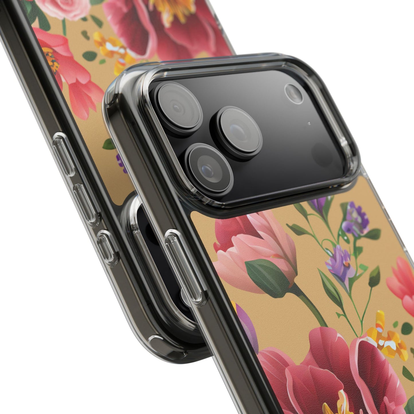 Clear Floral Bible Verse Phone Case — "Let Your Light Shine" (Matthew 5:16) for iPhone and Samsung Cases.