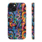 Psychedelic Visions Colorful Art iPhone Case - Tough Cases with Vibrant Abstract Design