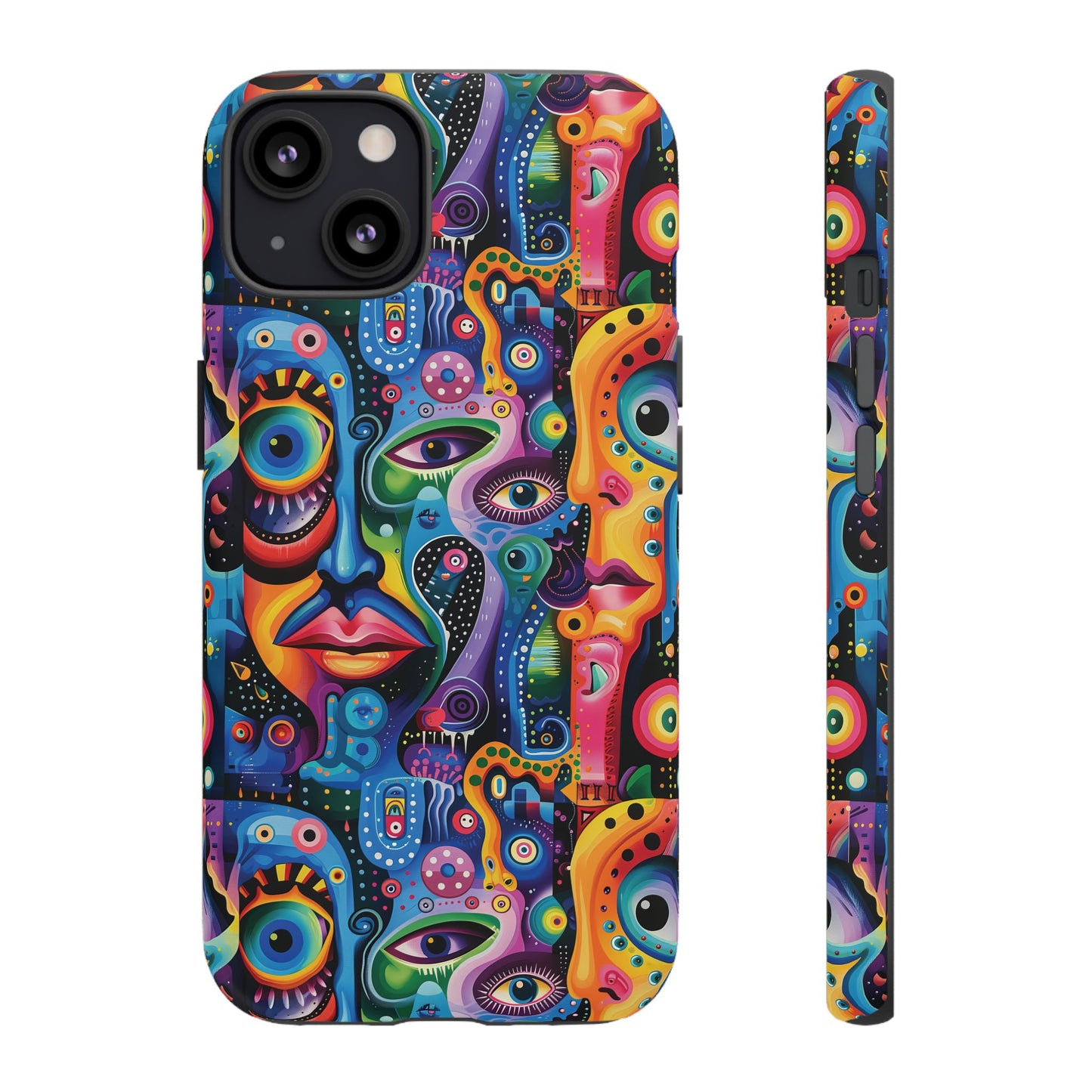 Psychedelic Visions Colorful Art iPhone Case - Tough Cases with Vibrant Abstract Design
