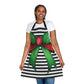 Striped Green Bow Chef's Apron