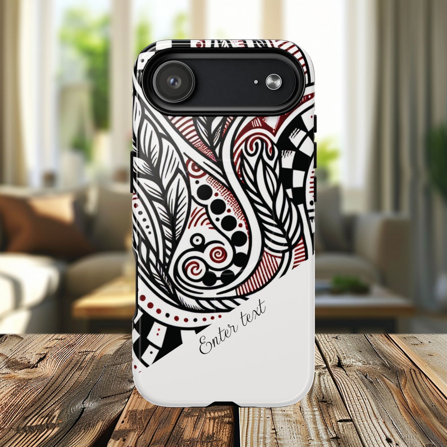 InkWhirl Fusion Stylish Tough Magnetic iPhone Case,  Unique Design, Gift for Him/Her, Trendy Accessory, Artist Collaboration, Durable Protection,Magsafe iPhone case