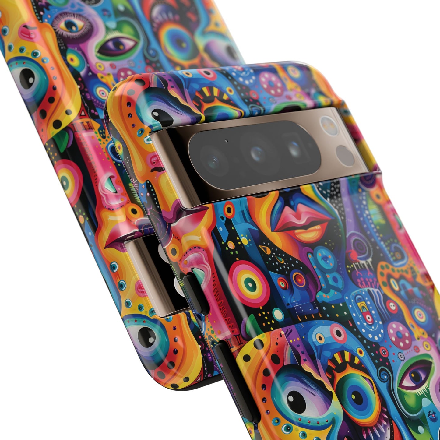 Psychedelic Visions Vibrant Samsung, iPhone and Google Pixel Phone Cases - Colorful Artistic Design