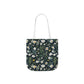 Daisy Delight Floral Canvas Tote Bag with 5-Color Straps | Eco-Friendly Shopping Bag