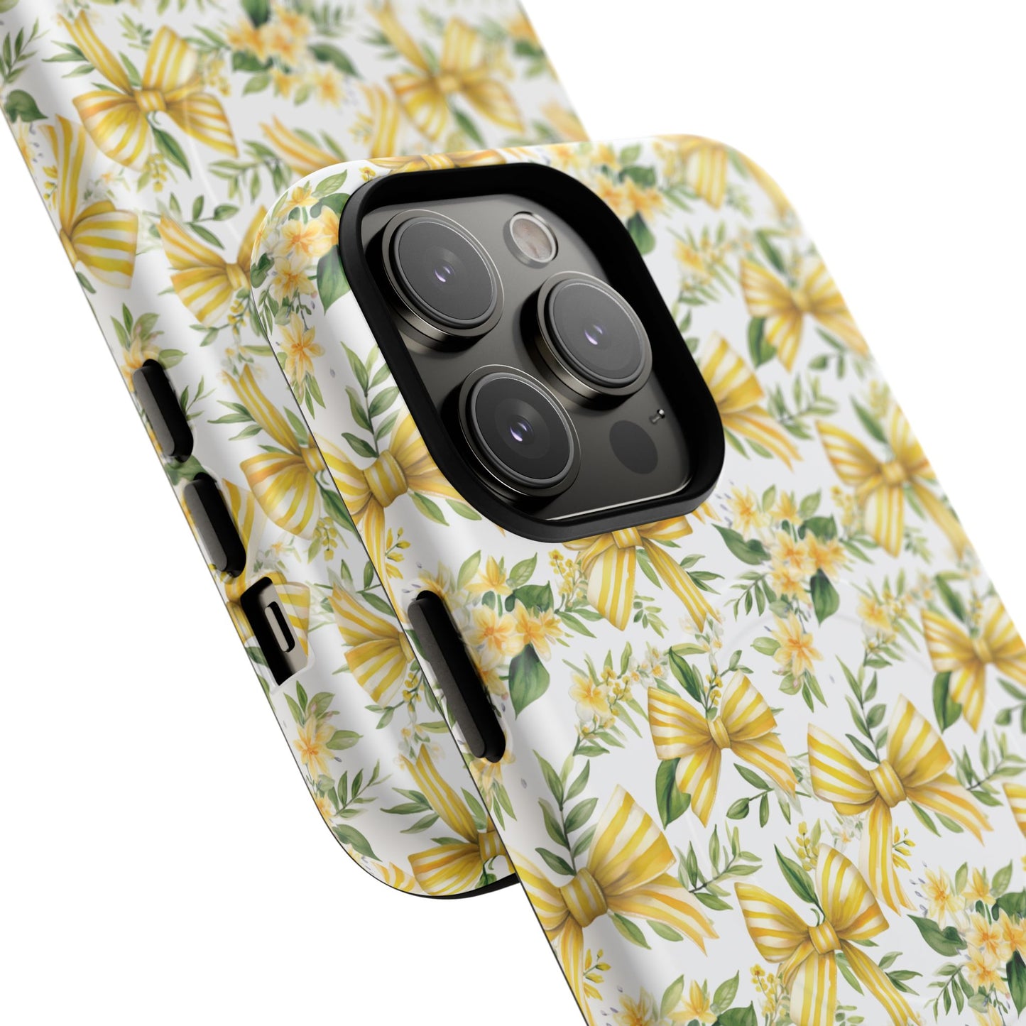 Sunshine Coquette Bows Tough Magnetic iPhone Case, Durable iPhone Cover, Girly Tech Accessory, Nature-Inspired Gift for Her, Spring Decor