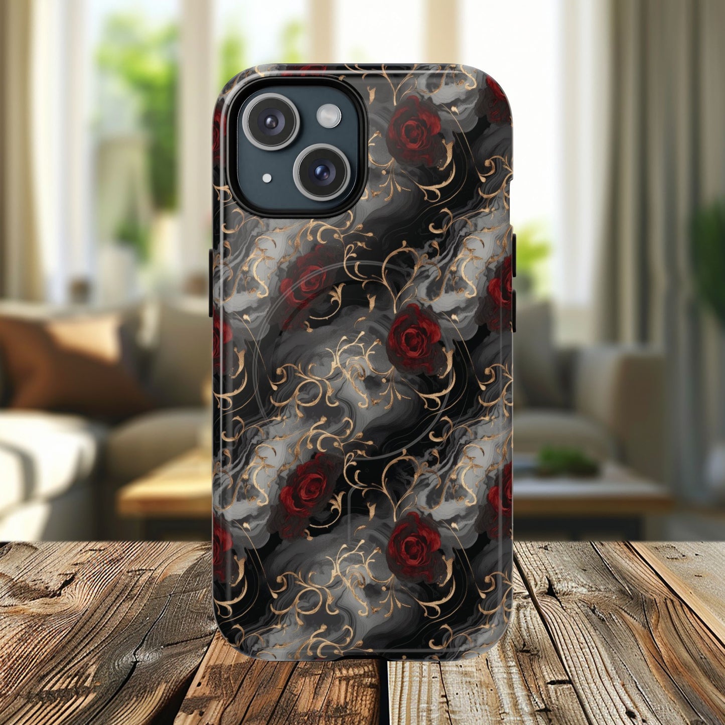 Elegant Floral Tough iPhone Magnetic Cases, iPhone Protection, Unique iPhone Covers, Stylish Mobile Accessories, Gift for Her