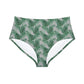 Grey Tropical Bliss High-Waist Hipster Bikini Bottom (AOP)