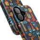 Urban Totem Vibe Tough iPhone Magnetic Case, Colorful Bohemian Art, Unique Gift for Him/Her, Holiday Accessory, iPhone Protection, MagSafe iPhone Case.