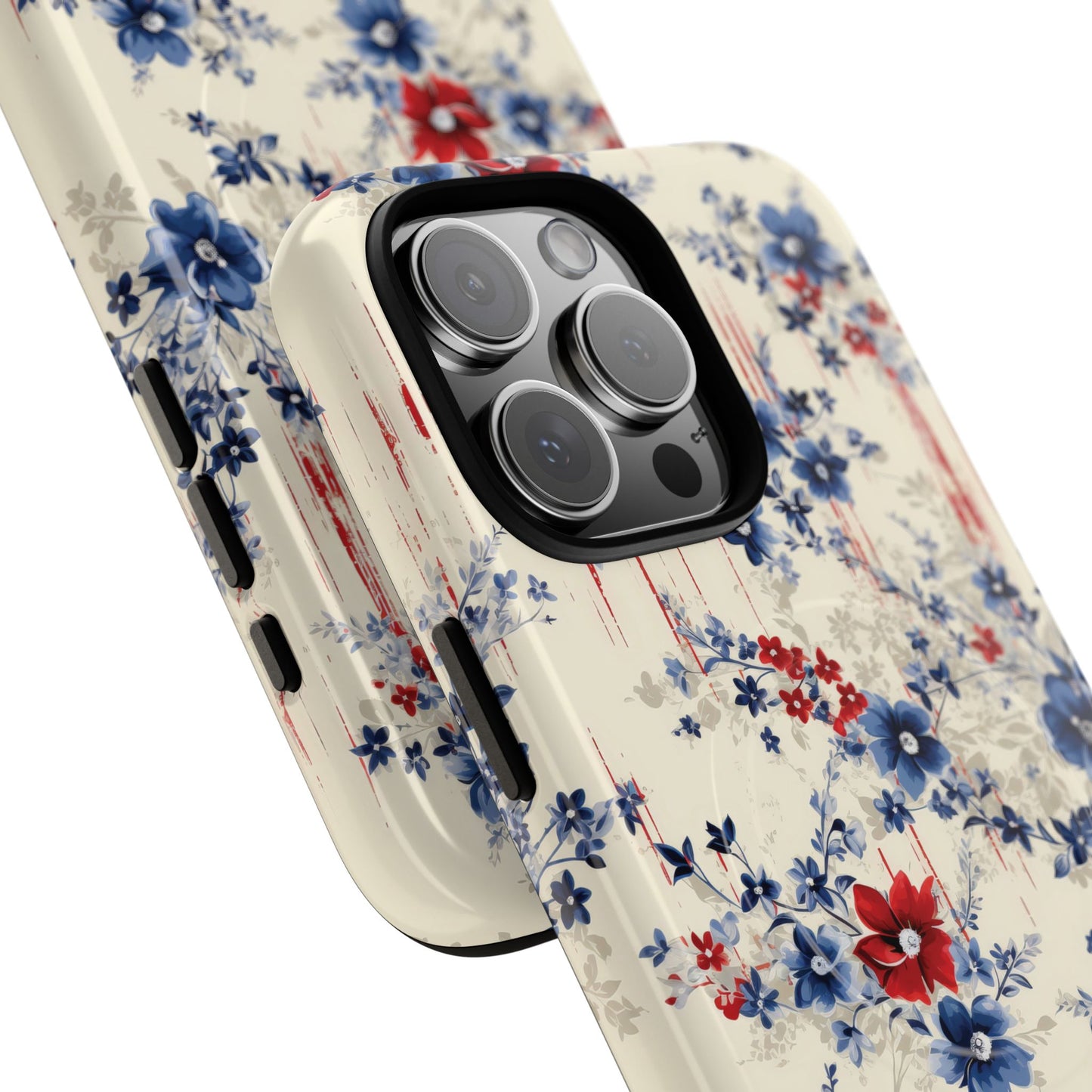 Americana Blossom Drift Tough Magnetic iPhone Case - Durable, Chic, Personalized for Floral Lovers, Gift for Her, Spring Style, iPhone Accessories