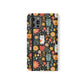 Whimsical Feline Garden iPhone and Samsung Flip Cases