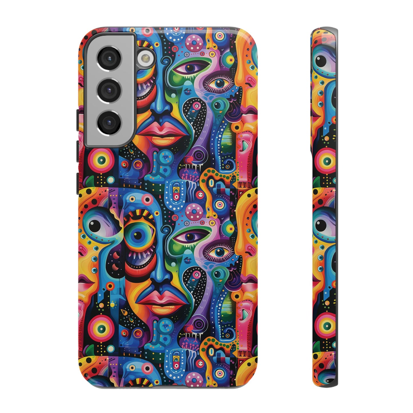 Psychedelic Visions Vibrant Samsung, iPhone and Google Pixel Phone Cases - Colorful Artistic Design