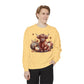 Autumn Highland Cow Charm Unisex Garment-Dyed Sweatshirt