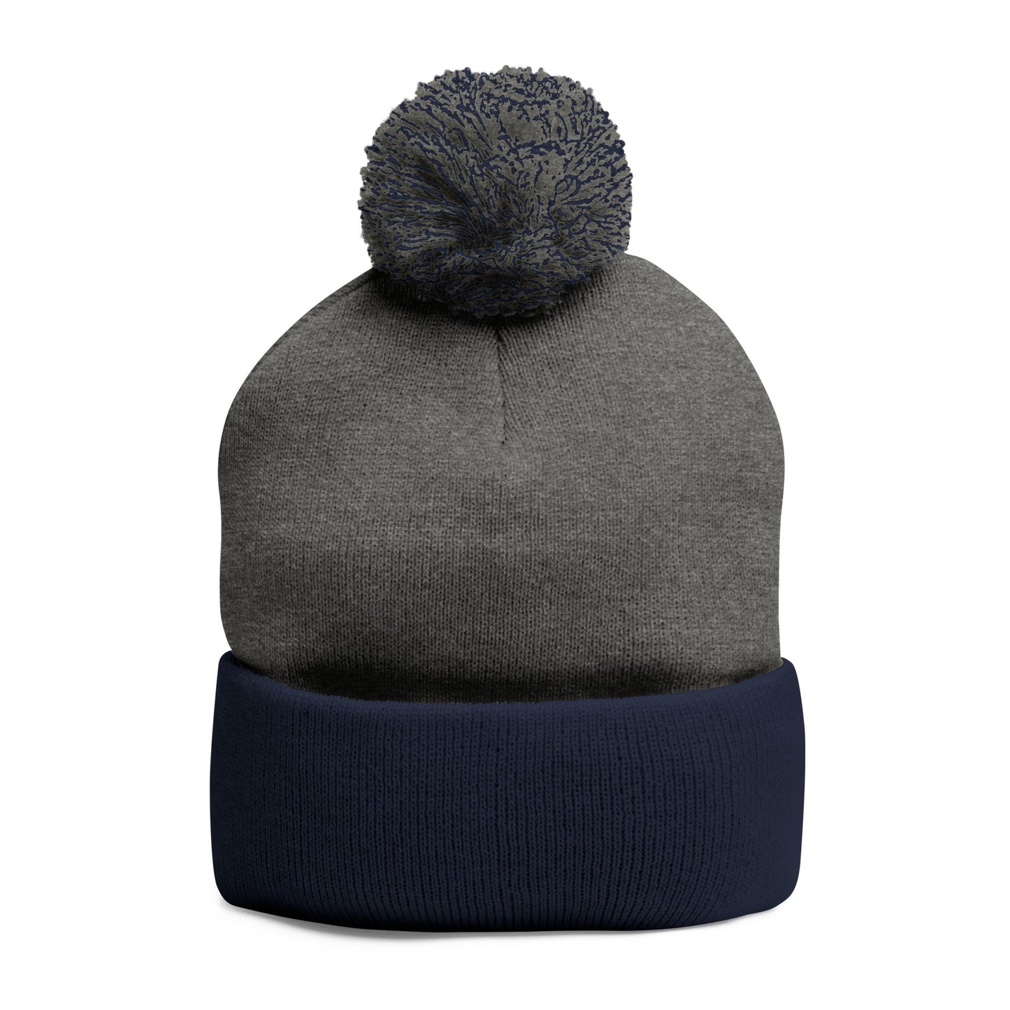 Cozy Pom-Pom Coquette Knit Cap with Embroidered Red Bow