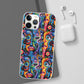 Psychedelic Visions Flexi iPhone and Samsung Case - Colorful Abstract Design.