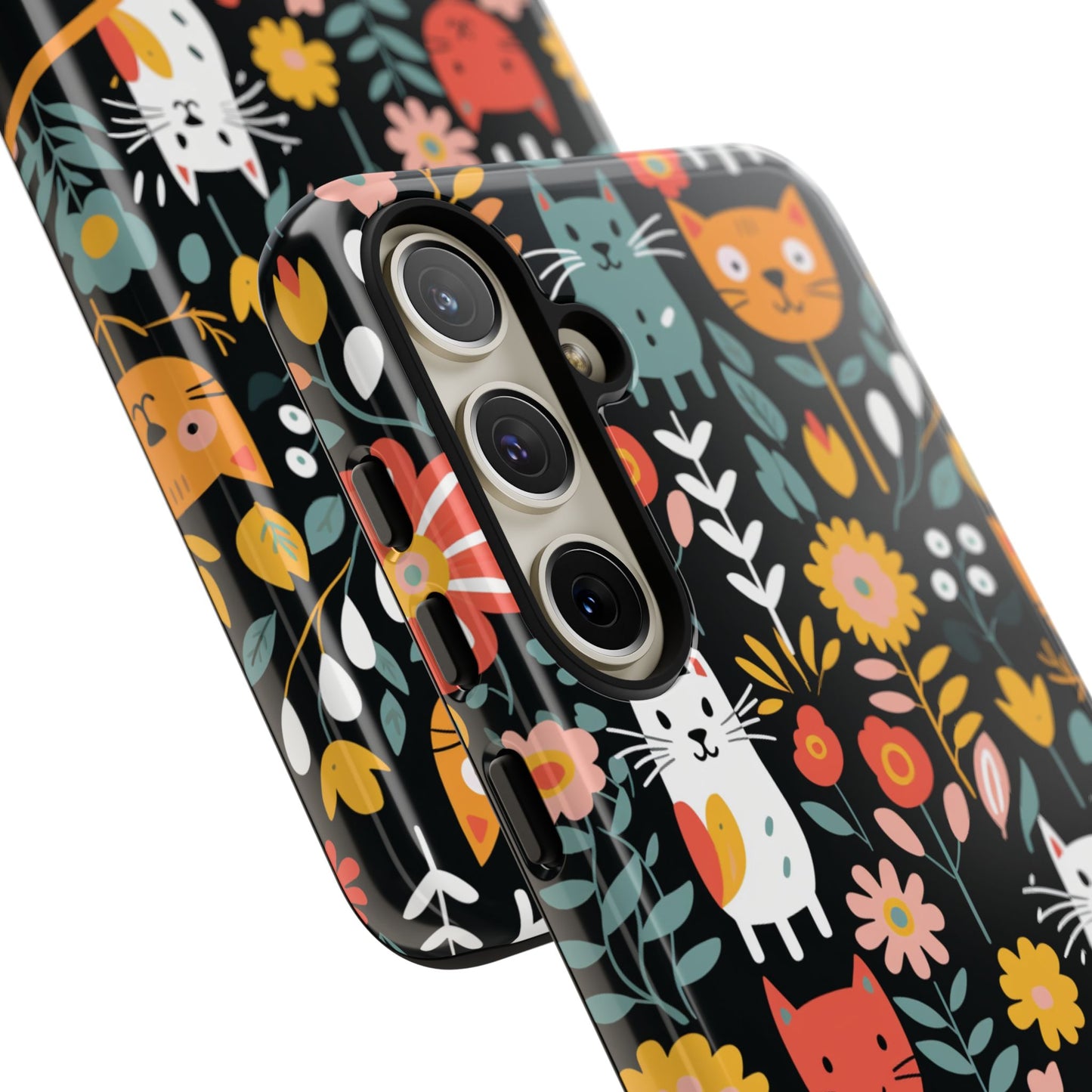 Personalized Whimsical Feline Garden Google and Samsung Tough Cases