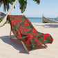 Tropical Bliss Red Beach Towel