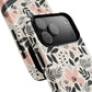 Personalized Floral Blush Garden Whisper Tough Magnetic MagSafe® iPhone® 13, 14, 15, 16, 17, Pro, Pro Max, Plus Cases (Custom Name).