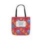 Personalized Kawaii Composition Book Inspired Canvas Tote Bag with Colorful Straps, Cute School Bag, Eco-Friendly Tote, Back to School Shopping Bag, Teacher Gift Idea