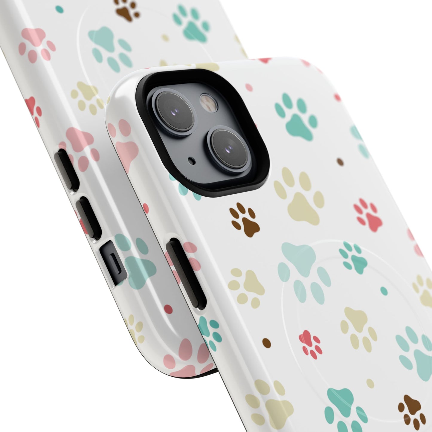 Pet Lover Magnetic iPhone Case - Cute Paw Print Design, Tough Magnetic Cases for Dog and Cat Owners, Gift for Animal Lovers
