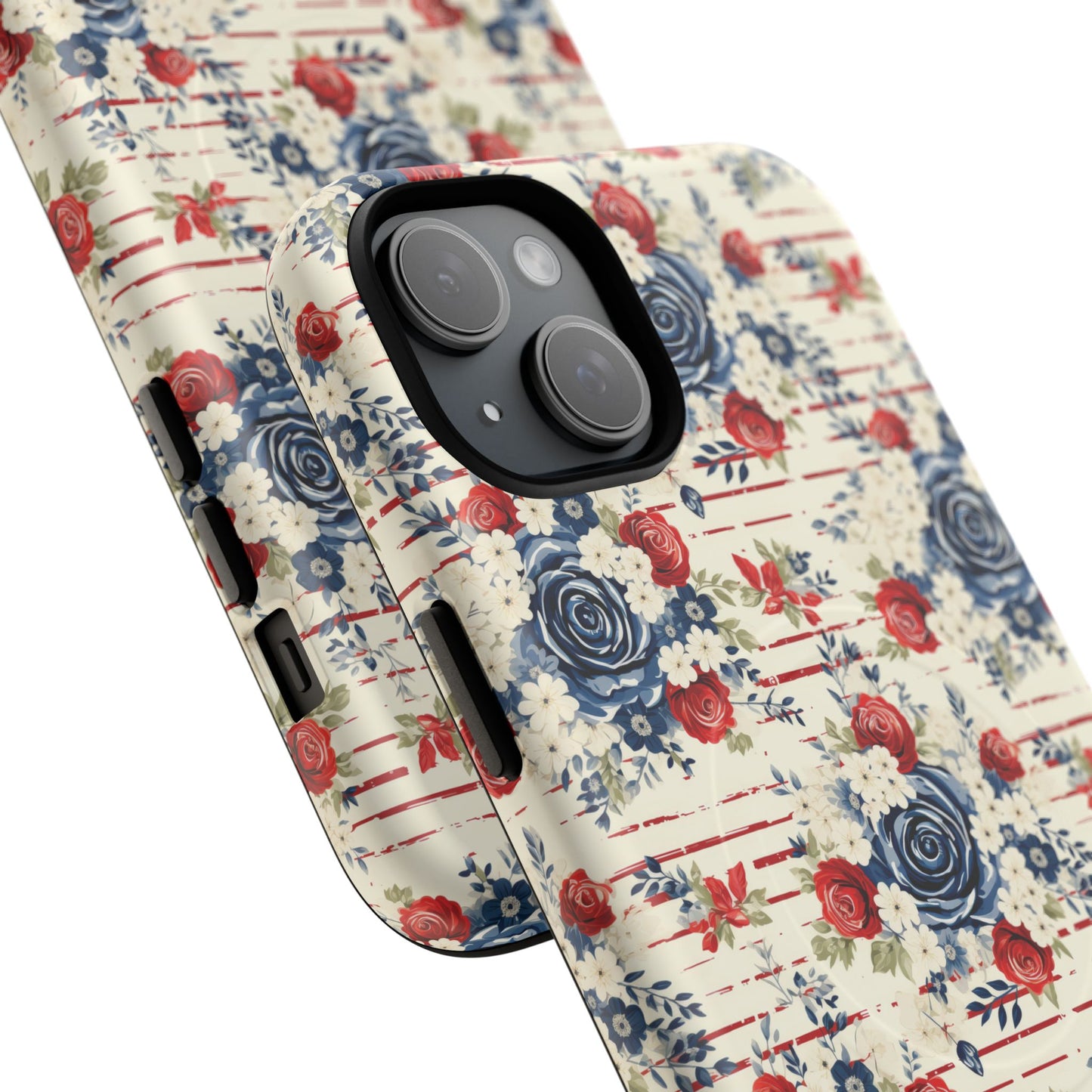 Rose & Glory Tough iPhone Magnetic Case, Vibrant Protective Cover, Stylish Gift for Her, Floral Design, iPhone Accessories, Anniversary Gift