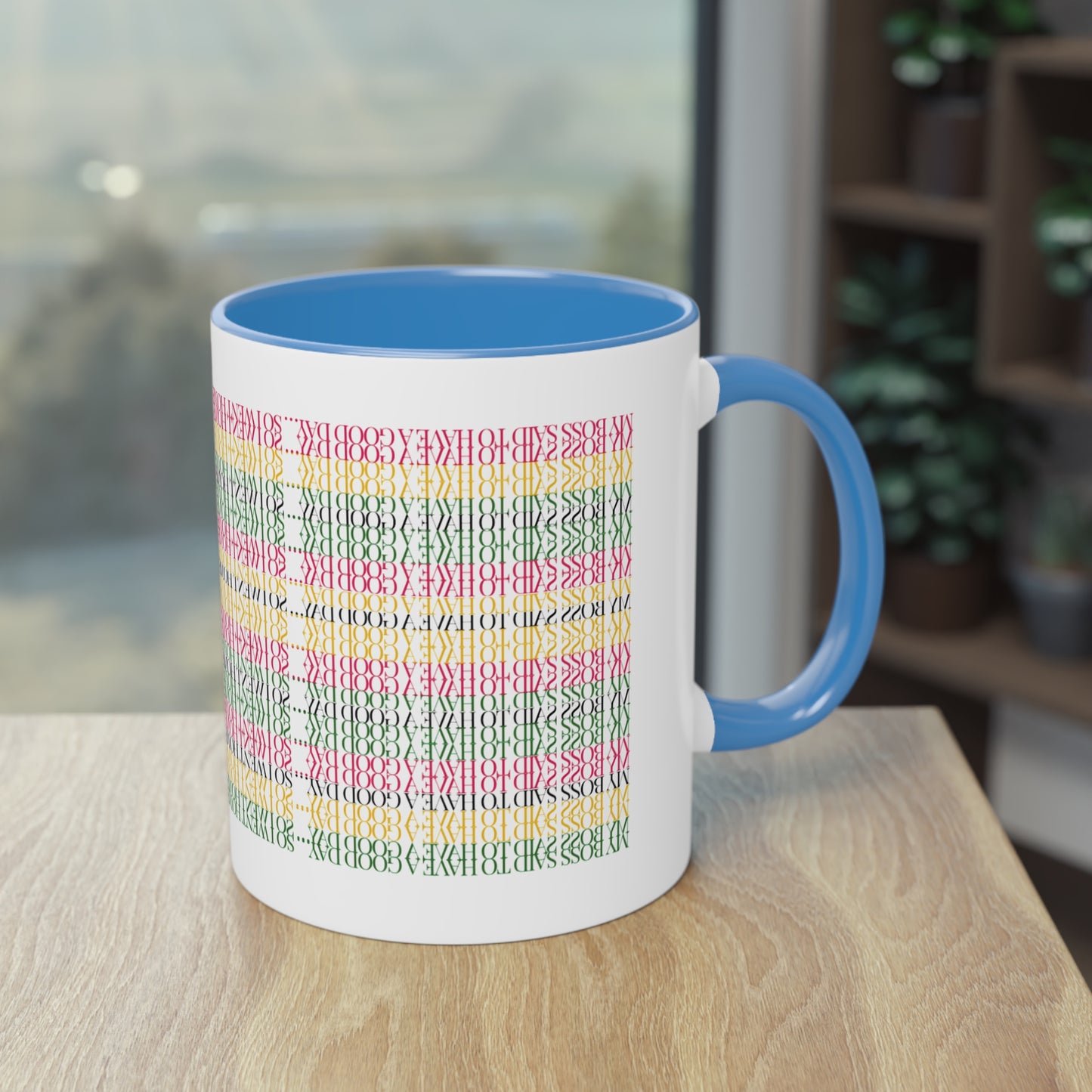 Two Tone Funny Hidden Message Mug - “My Boss said to have a good day… so I went home.”- Viral Optical Illusion Mug - Secret Sarcastic Work Message - Dishwasher Safe, Unique Gifts for Coffee Lovers, Home & Office Decor, Holiday Present.