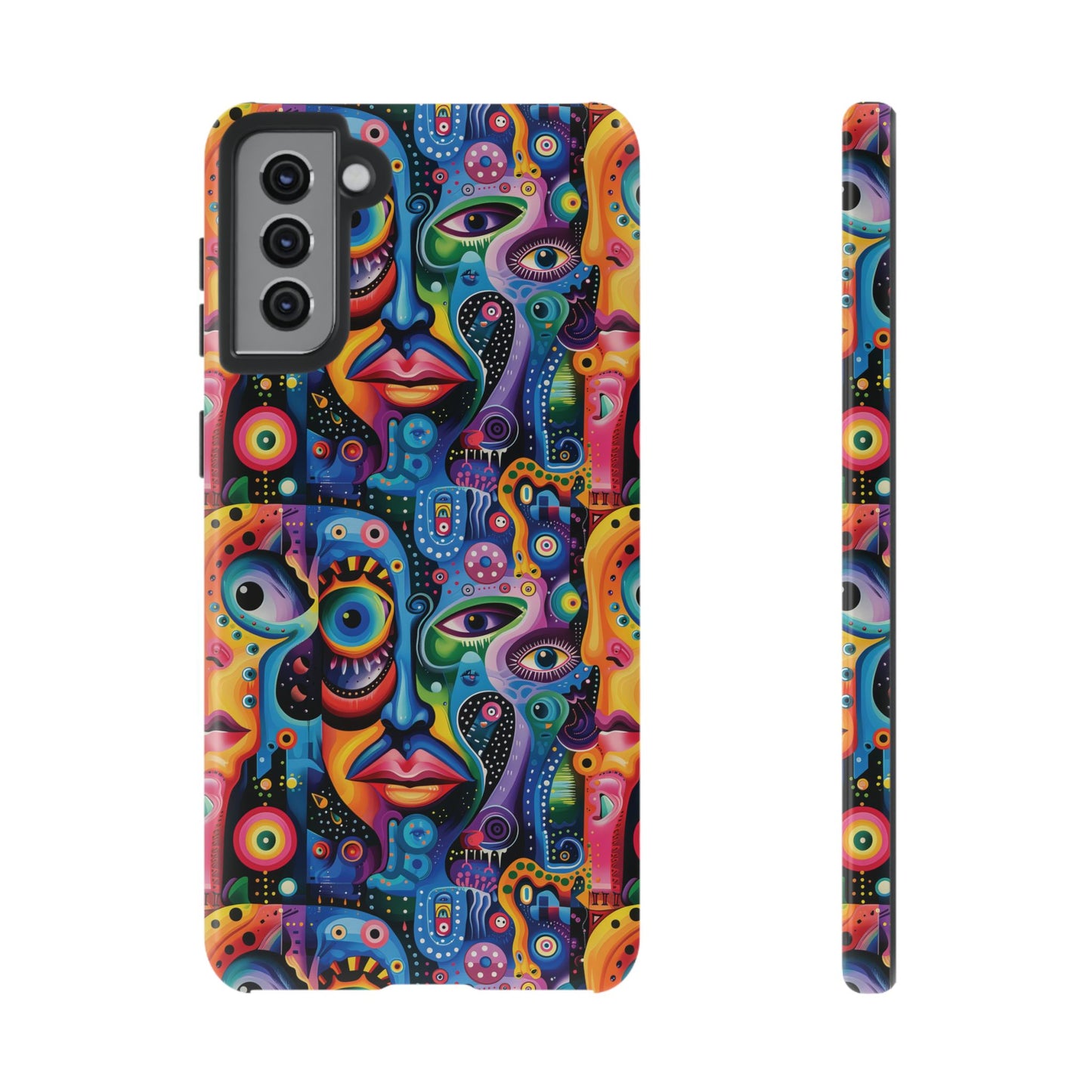 Psychedelic Visions Vibrant Samsung, iPhone and Google Pixel Phone Cases - Colorful Artistic Design